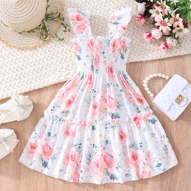 Vestido de Verão para Meninas com Desenhos Animados de Animais