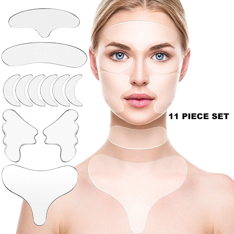 Fashion Silicone Anti - Rugas para Rosto Testa Pescoço e Mãos