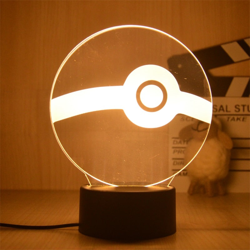 Nova Luz Noturna 3D Led do Pokemon Pikachu Brinquedo Infantil