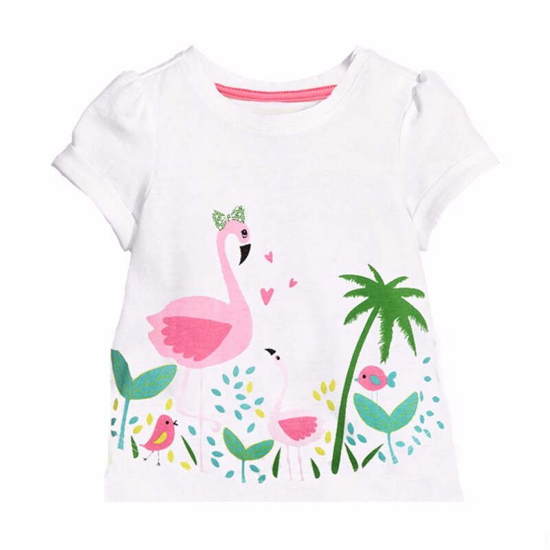 Nova Camiseta Infantil para Meninas  Blusas de Algodão para Bebês no Verão