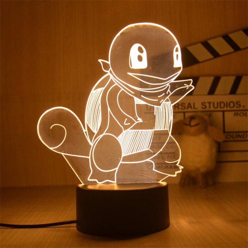 Nova Luz Noturna 3D Led do Pokemon Pikachu Brinquedo Infantil