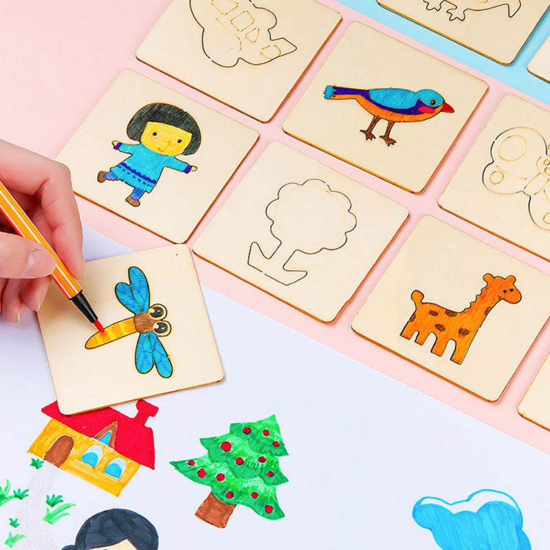 20 peças de Brinquedos de Desenho Montessori para Crianças