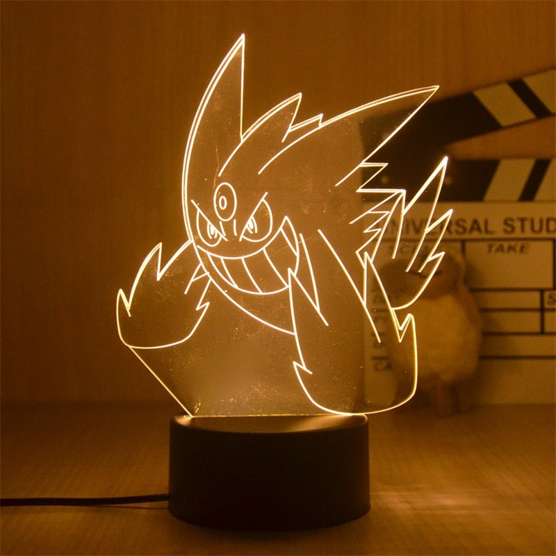 Nova Luz Noturna 3D Led do Pokemon Pikachu Brinquedo Infantil