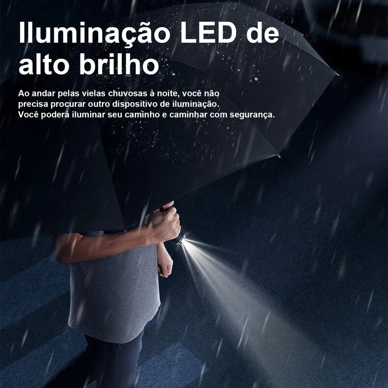 Guarda Chuva Original Automático Reforçado com Lanterna Led