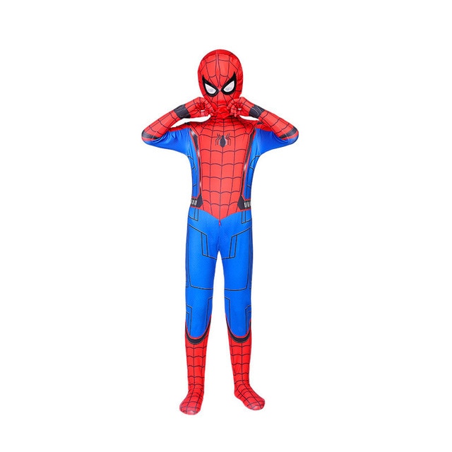 Novo Traje de Cosplay Miles Morales Longe de Casa Roupa Zentai Homem-Aranh