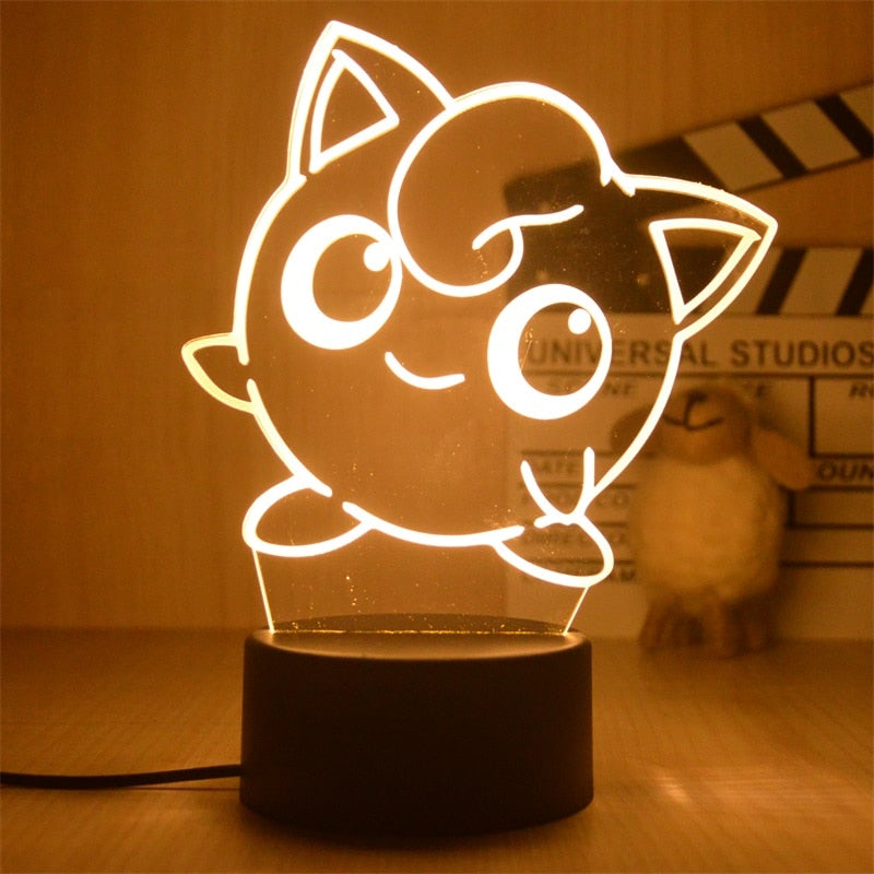 Nova Luz Noturna 3D Led do Pokemon Pikachu Brinquedo Infantil