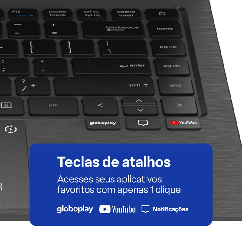 Notebook Ultra Windows 11 Home Tela 14 Pol HD Intel Core i3 4GB RAM 120GB SSD Cinza Escovado - UB480