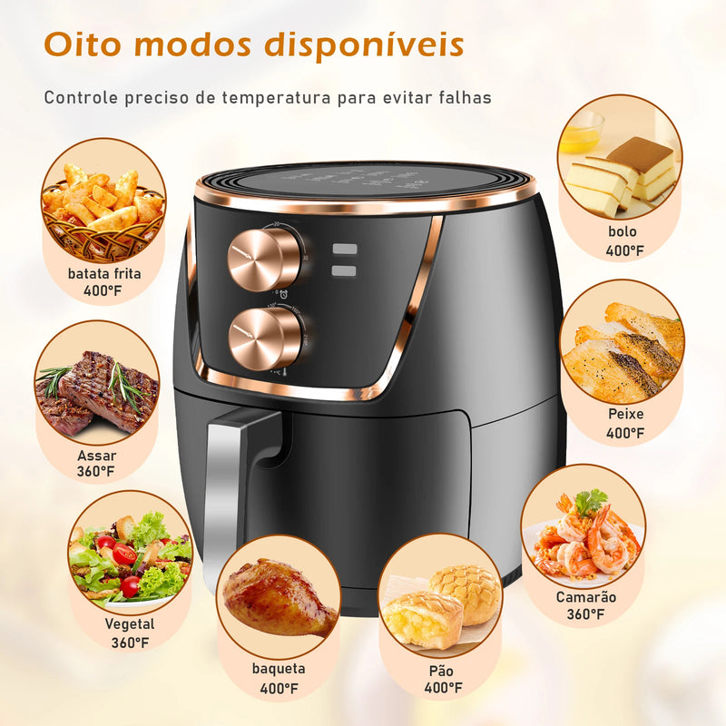 Air Fryer Grande Sem Óleo - Frete Grátis