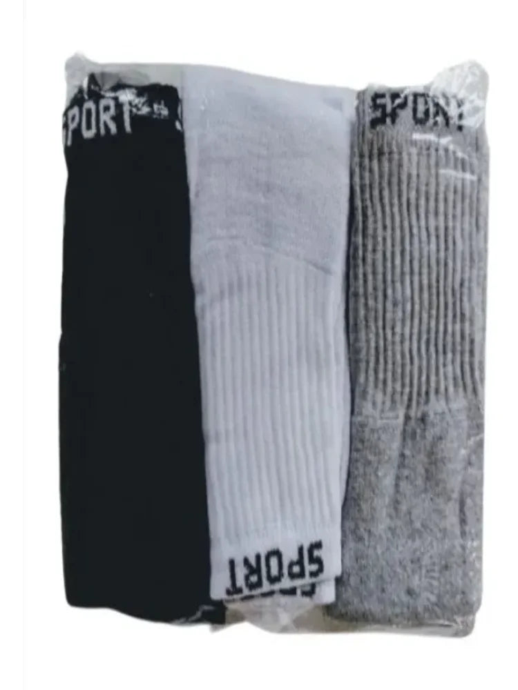 Kit 12 Pares De Meias Adulto Masculina Esportiva Cano Alto