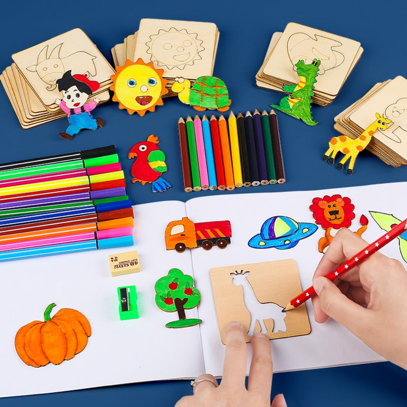 20 peças de Brinquedos de Desenho Montessori para Crianças