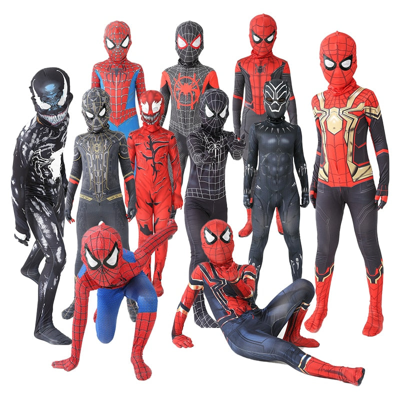 Novo Traje de Cosplay Miles Morales Longe de Casa Roupa Zentai Homem-Aranh